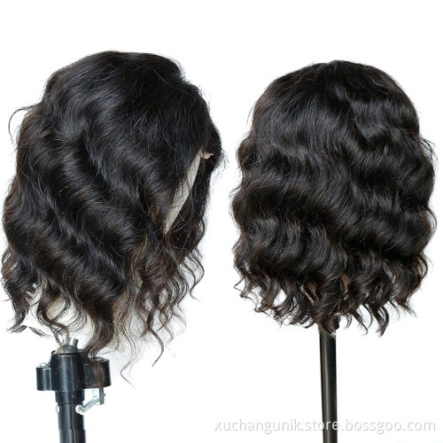 Body Wave Short Bob Lace Front Wig Human Hair Wigs For Black Women, Body Wave Lace Front Wig, Brazilian Hair Wigs With Baby Hair